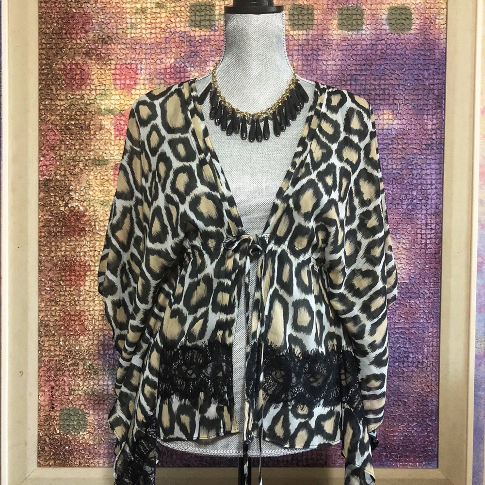Cheetah print cover up